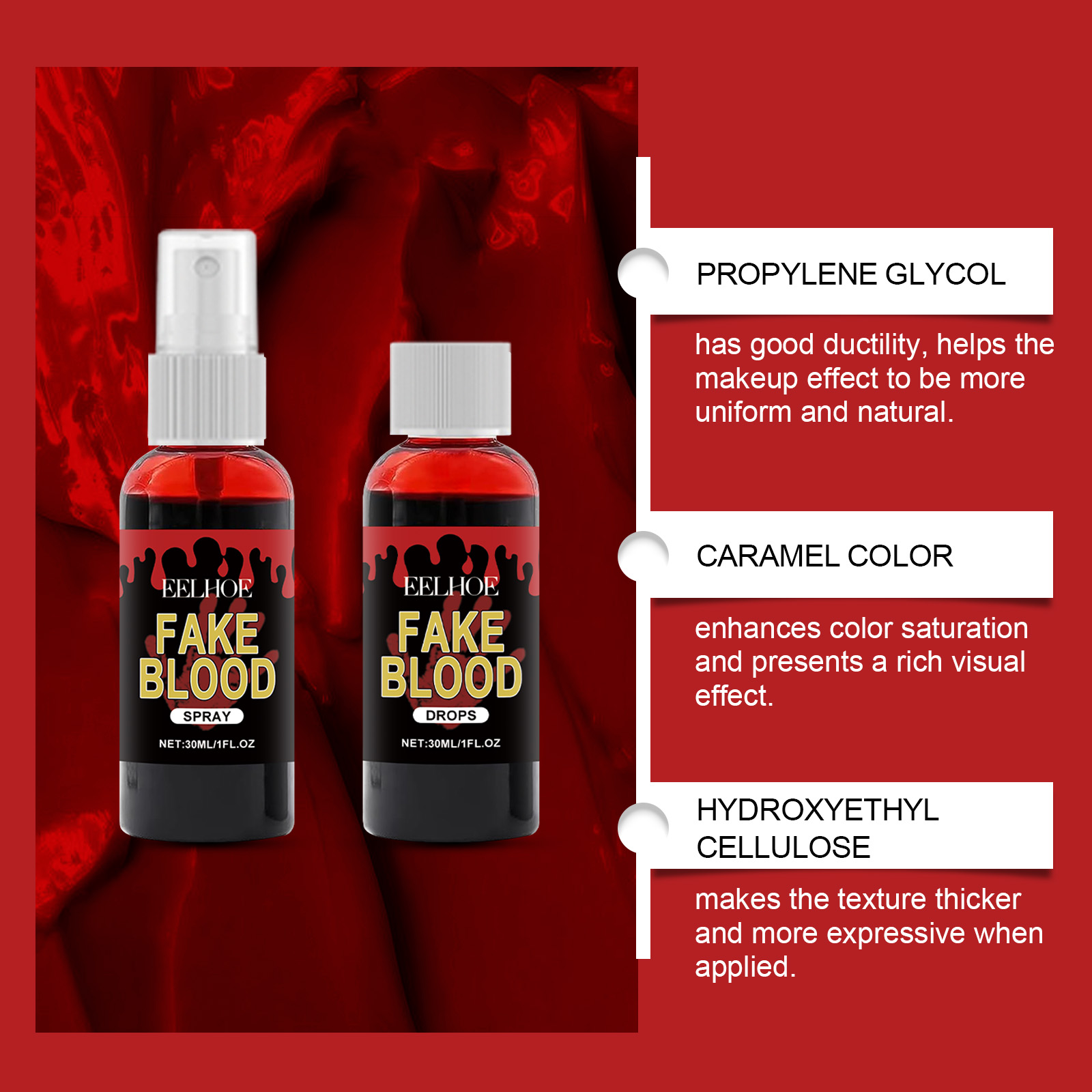 Kit profesional de gel de sang - Cosplay Prop Paint reseña y precio